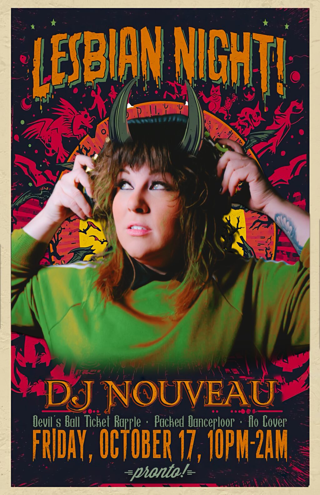 Lesbian Night at Pronto Royal Oak featuring DJ Nouveau – October 17, 2025